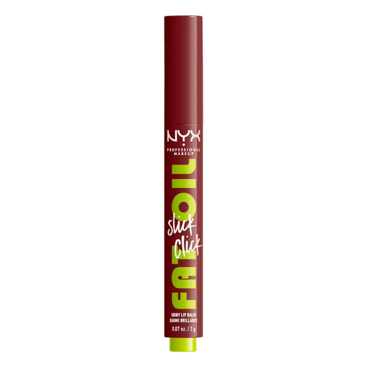 NYX Professional Makeup Fat Oil Slick Click Hydrating Tinted Lip Gloss with Lightweight Hydration, In A Mood, 0.07 oz