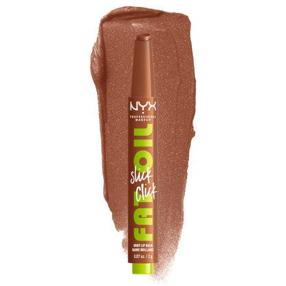 NYX Professional Makeup Fat Oil Slick Click Hydrating Tinted Lip Gloss with Lightweight Hydration, Feedworthy, 0.07 oz