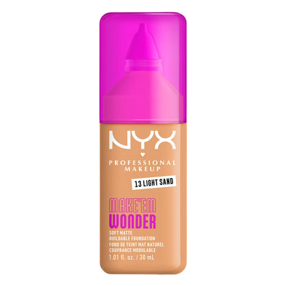 NYX Professional Makeup Make 'EM Wonder, 24H Soft Matte Foundation Makeup, LIGHT SAND 13