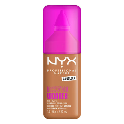 NYX Professional Makeup Make 'EM Wonder, 24H Soft Matte Foundation Makeup, GOLDEN 24