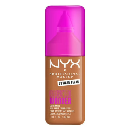 NYX Professional Makeup Make 'EM Wonder, 24H Soft Matte Foundation Makeup, WARM PECAN 29