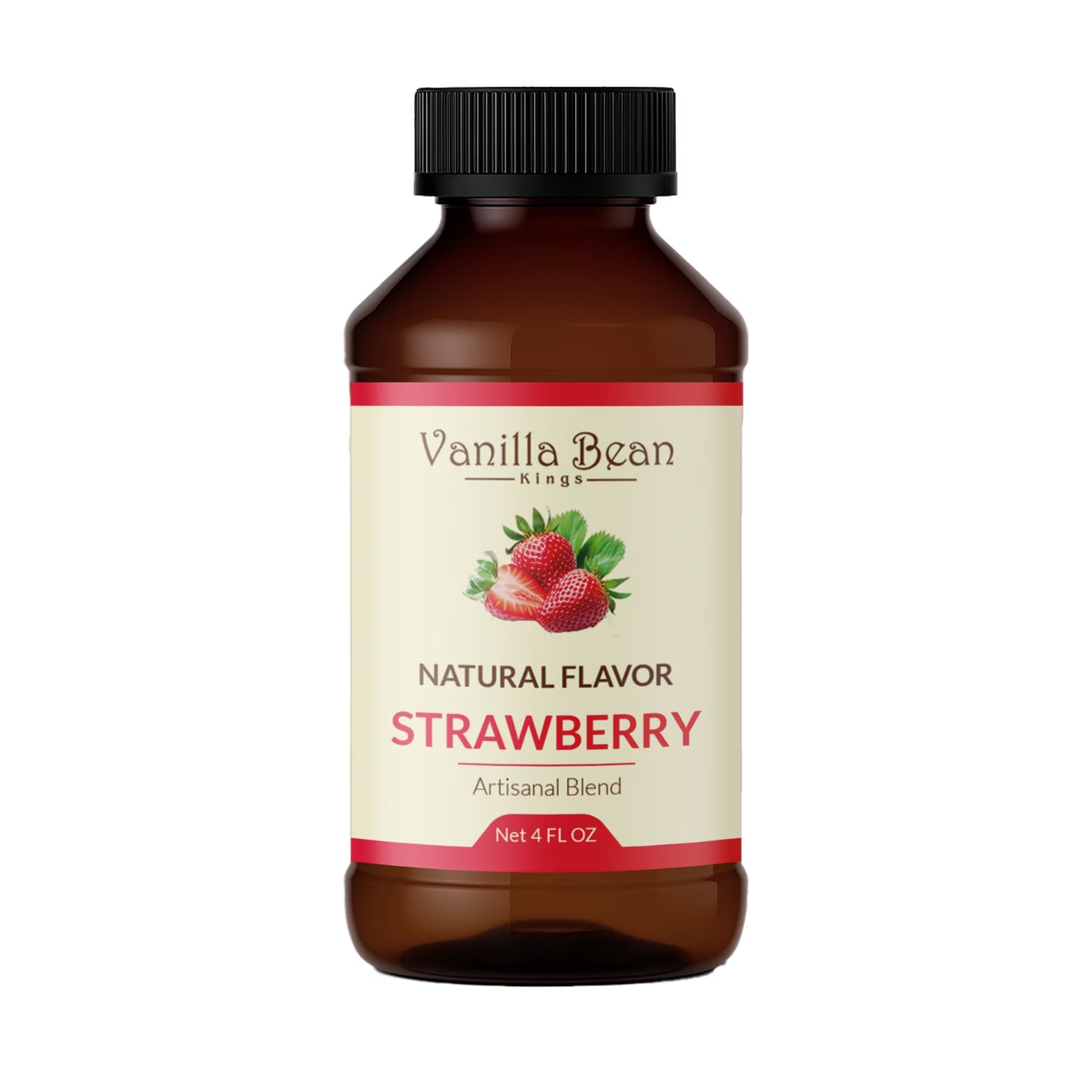 Natural Strawberry Extract for Baking and Flavoring - 4 OZ - Natural Flavors for Baked Goods, Desserts, & Cooking