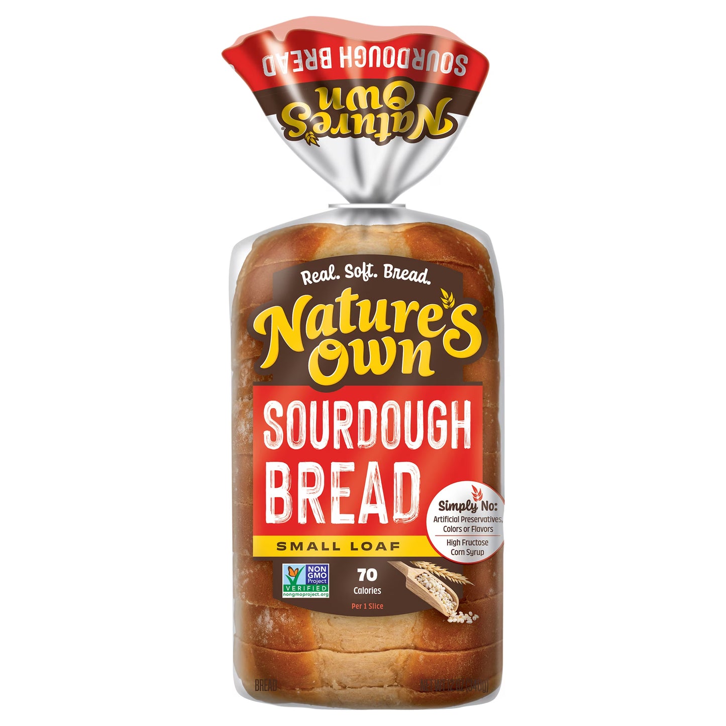Nature's Own Sourdough, Small Loaf Size, Non-GMO Sliced Sourdough Sandwich Bread, 12 oz Loaf