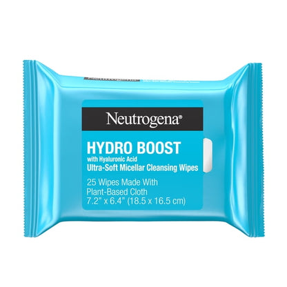 (3 pack) Neutrogena Hydro Boost Makeup Remover Wipes & Face Cleansing Towelettes, 25 Count