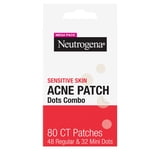 Neutrogena Sensitive Skin Pimple Patches, Hydrocolloid Patches, Acne Treatment, 2 Sizes, 80 Count