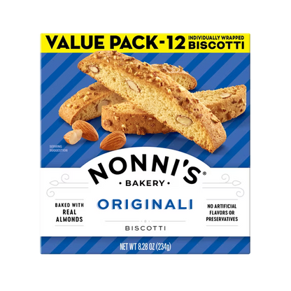 Nonni's Bakery, Originali Almond Biscotti, Individually Wrapped, 8.28oz, 12ct Value Pack