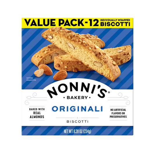 Nonni's Bakery, Originali Almond Biscotti, Individually Wrapped, 8.28oz, 12ct Value Pack
