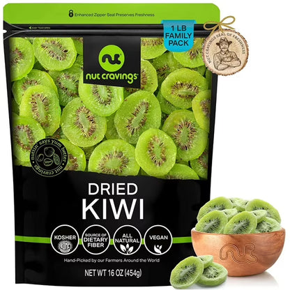 Dried Kiwi Slices, with Sugar Added 48oz, Bulk by Nut Cravings