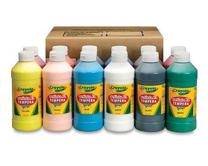 12 Ct 16 oz Artista II Washable Tempera Paint - Assorted Colors