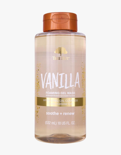Tree Hut Vanilla Body Care Bundle, Shea Sugar Scrub, Foaming Gel Body Wash & Whipped Body Butter, Exfoliate, Cleanse and Moisturize Dry Skin with Sweet Vanilla Scent, Non-Greasy Hydration