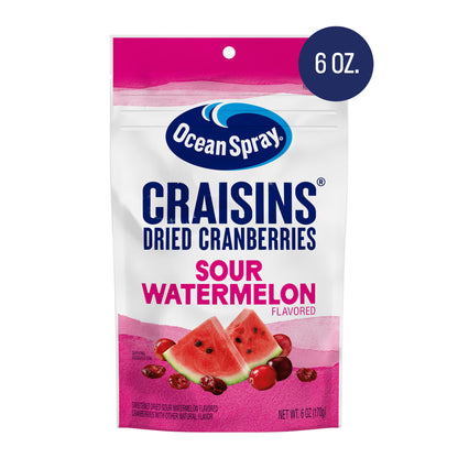 Ocean Spray Sour Watermelon Flavored Craisins Dried Cranberries, 6oz
