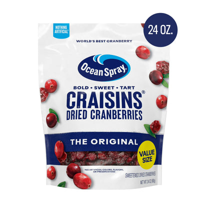Ocean Spray Craisins Original Dried Cranberries, Dried Fruit, 24 oz Pouch