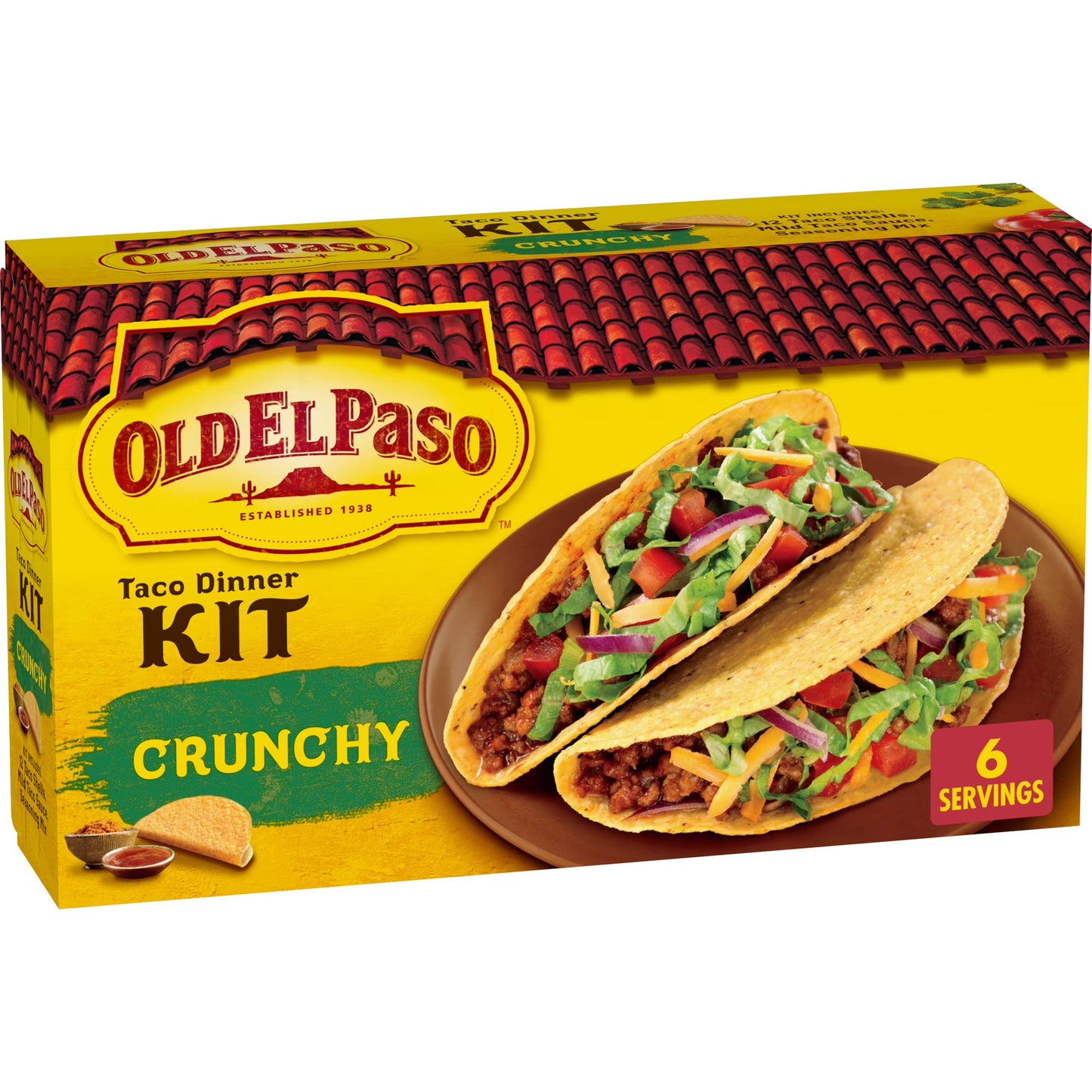 Old El Paso Crunchy Taco Dinner Kit, Easy Meal Prep, 12 Count, 8.8 oz