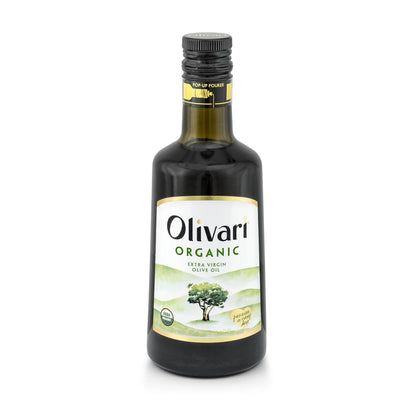 (2 pack) Olivari Organic Extra Virgin Olive Oil, 17 fl oz Glass Bottle