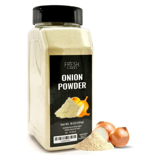 Onion Powder - 16oz (454G) - Premium Ground Onions for Authentic Flavor, Packed in a Durable Container