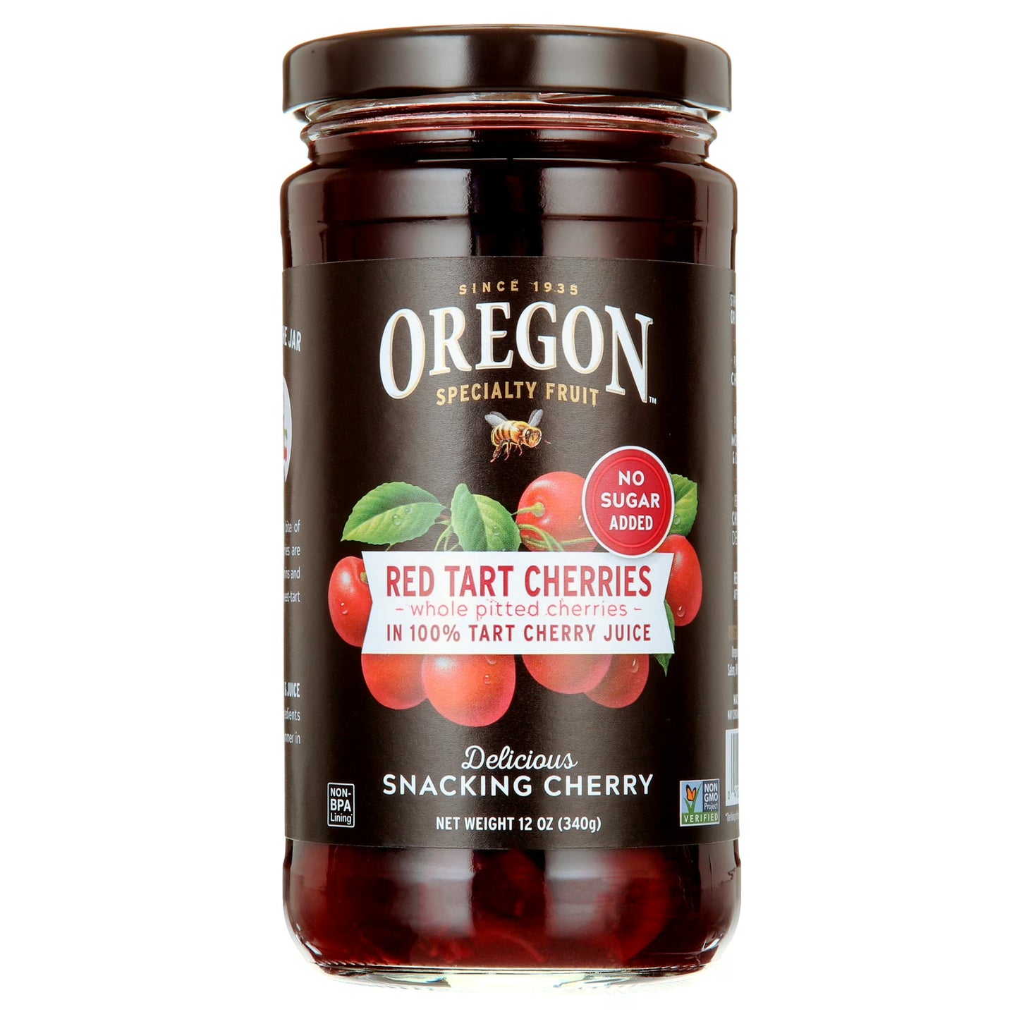Oregon Fruit Co. Red Tart Cherries in 100% Tart Cherry Juice, 12 oz Jar