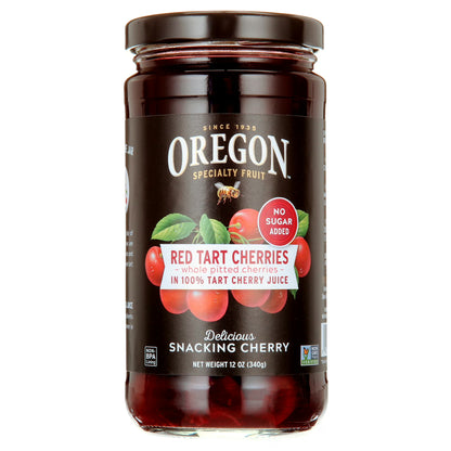 Oregon Fruit Co. Red Tart Cherries in 100% Tart Cherry Juice, 12 oz Jar