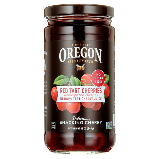 Oregon Fruit Co. Red Tart Cherries in 100% Tart Cherry Juice, 12 oz Jar