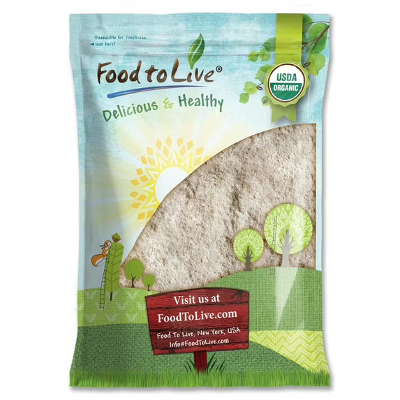 Organic Barley Flour, 12 Pounds - Non-GMO, Kosher, Raw, Vegan - by Food to Live
