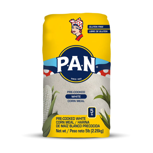(4 pack) P.A.N. Gluten Free White Corn Meal 5 lb.