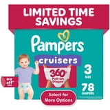 Pampers Cruisers 360 Baby Diapers Size 3, 78 Count (Select for More Options)