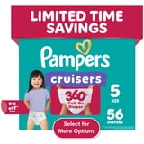 Pampers Cruisers 360 Baby Diapers 360 Size 5, 56 Count (Select for More Options)