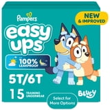 Pampers Easy Ups Bluey Potty Training Pants Size 5T-6T, 15 Count (Select for More Options)