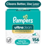 Pampers Ultra Clean Baby Wipes, 2-Pack 156 Wipes (Select for More Options)