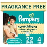 Pampers Swaddlers Fragrance Free Baby Diapers, Size 4, 22 Count (Select for More Options)