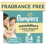 Pampers Swaddlers Fragrance Free Baby Diapers Size 2, 84 Count (Select for More Options)