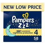 Pampers Swaddlers Overnight Zzz Baby Diapers Size 4, 58 Count (Select for More Options)