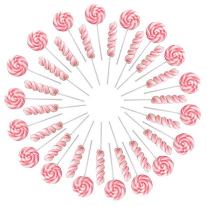 Pink Swirl and Twist Lollipops, Birthday Party Candy, 36 Count, 15.24 Ounce Box