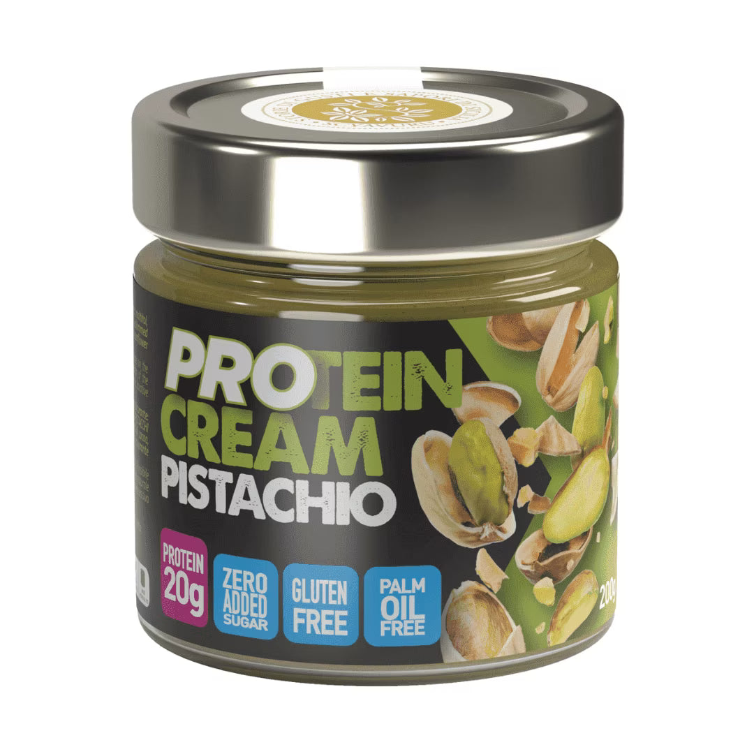 Scyavuru Pistachio Protein Cream Spread, 24g Protein, 7.05 oz (200g), Italian Pistachio Spread, Product of Italy