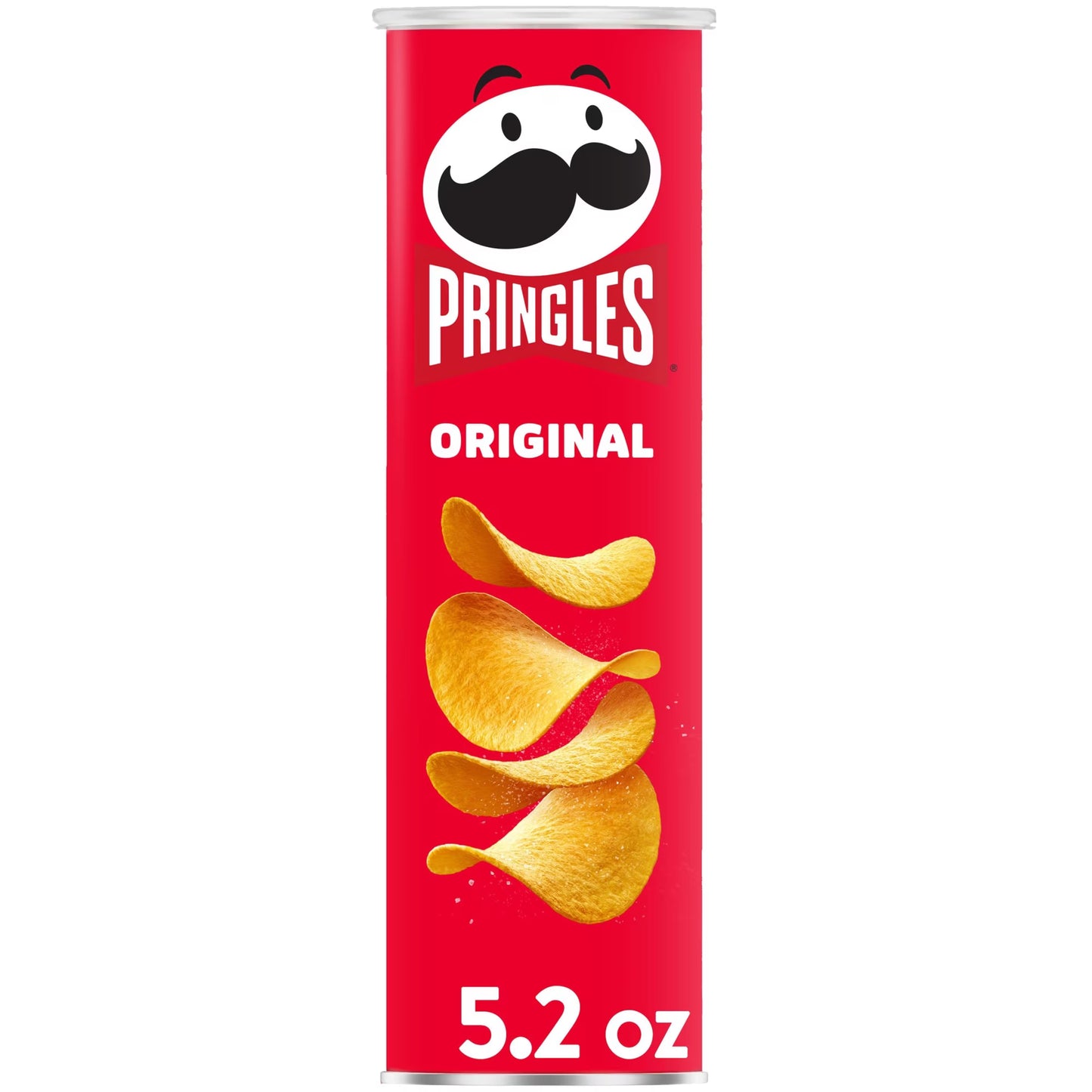 Pringles Original Potato Crisps Chips, Lunch Snacks, 5.2 oz Canister
