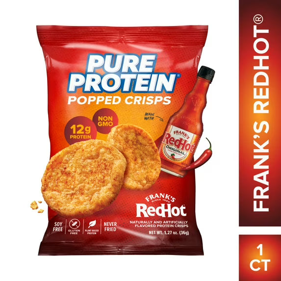 Pure Protein, Frank’s RedHot Popped Crisps, 12g Protein, 1.27 oz