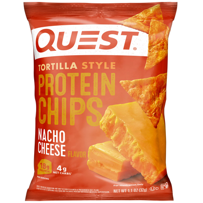 Quest Tortilla Style Protein Chips, Nacho Cheese, 1.1oz, 1 Ct