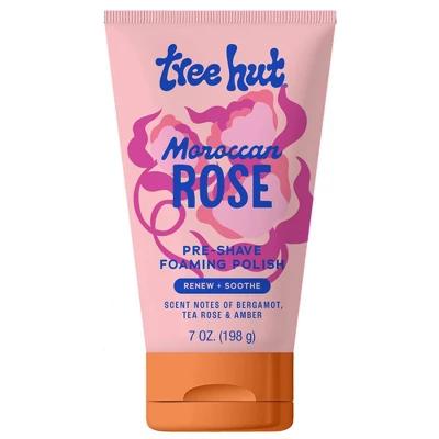 Tree Hut Moroccan Rose Moisturizing Shave Oil, Hydrating Gel-to-Oil Formula for a Smooth Shave, For All Skin Types, 7.7 fl oz + Shave Prep Polish Gently Soothe & Prep Skin, 7 fl oz.