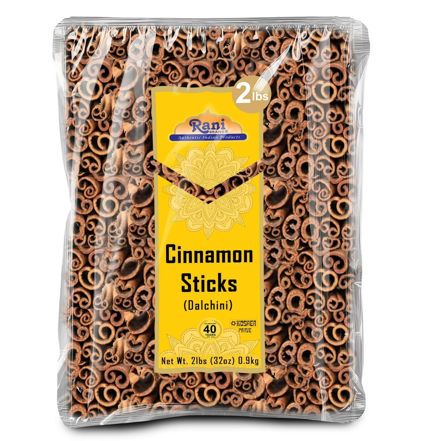 Rani Cinnamon Sticks 32oz (2lbs) 908g Bulk Bag - 175-200 Sticks - Strong Aroma, Perfect for Baking, Cooking & Beverages | 3+ Inches Length - Cassia Saigon Cinnamon from Vietnam | Kosher