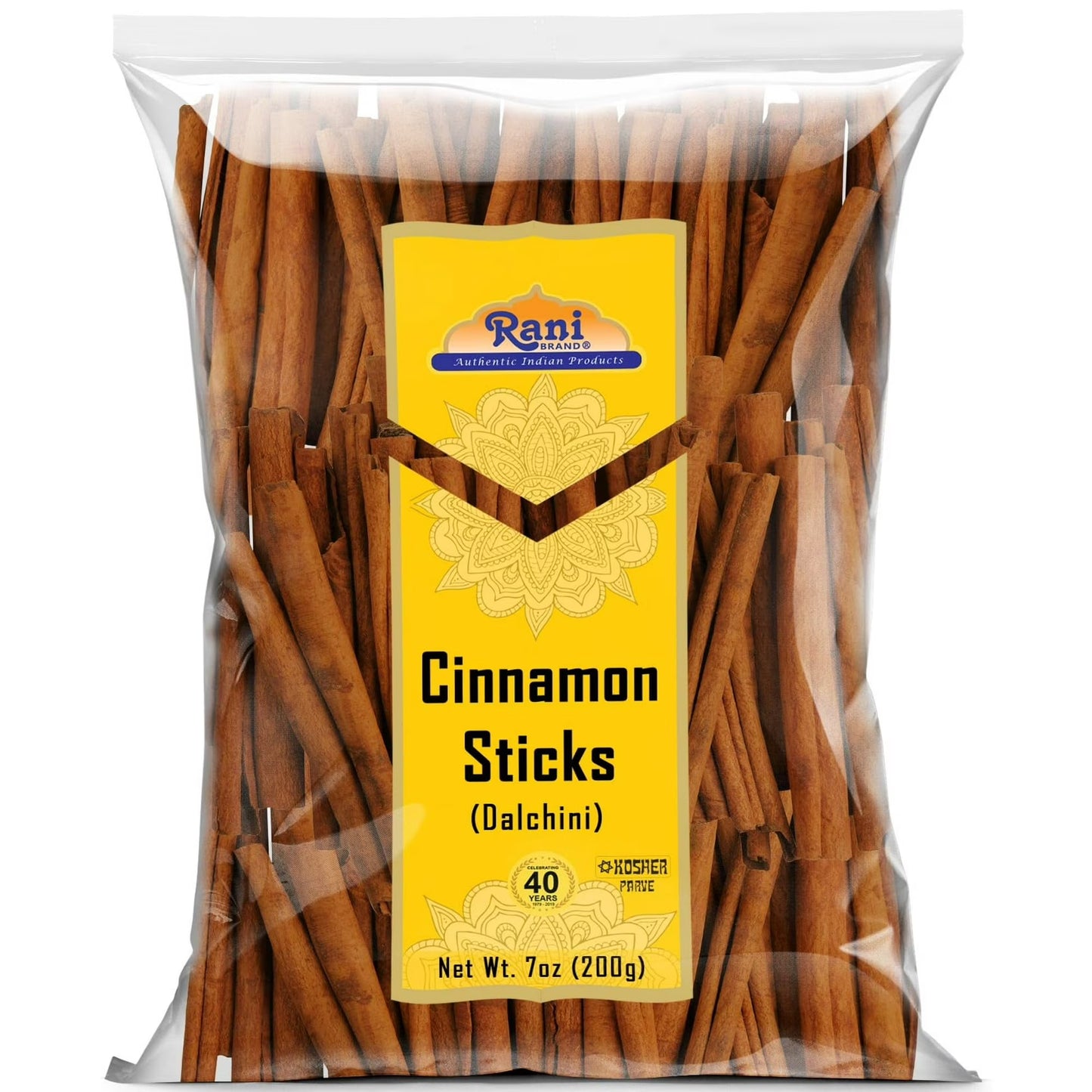 Rani Cinnamon Sticks 7oz (200g) - 36-44 Sticks - Strong Aroma, Perfect for Baking, Cooking & Beverages | 3+ Inches Length - Cassia Saigon Cinnamon from Vietnam | Kosher