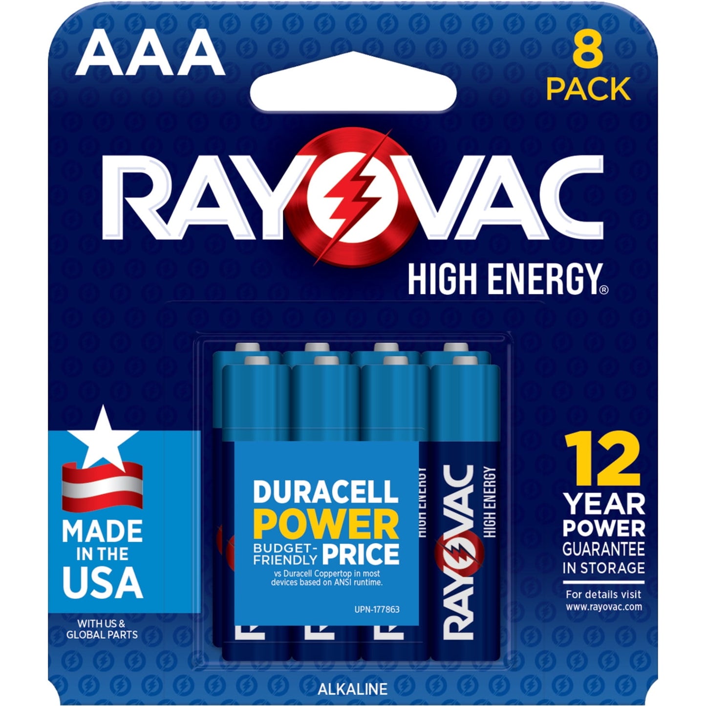 Rayovac High Energy AAA Batteries (8 Pack), Triple A Batteries