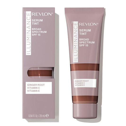 Revlon Illuminance Serum Tint, Liquid Foundation, Light Buildable Coverage, 605 Rich Mahogany, 0.94 fl oz