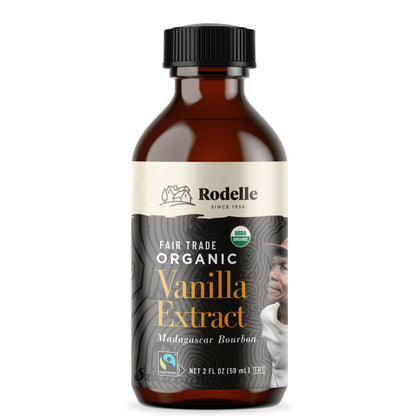 Rodelle Organic Fairtrade Madagascar Bourbon Vanilla Extract, 2oz
