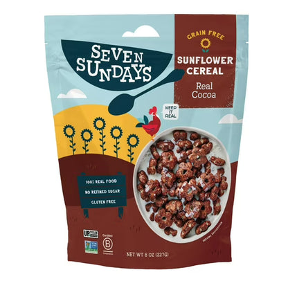 Seven Sundays Real Cocoa Breakfast Cereal, Gluten-Free, Grain-Free, Crisp Texture, 8 oz Bag