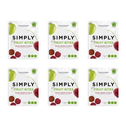 SIMPLYFruit Bites, Healthy Fruit Snacks, Cherry & Apple, 6 Pack (1.8 oz)
