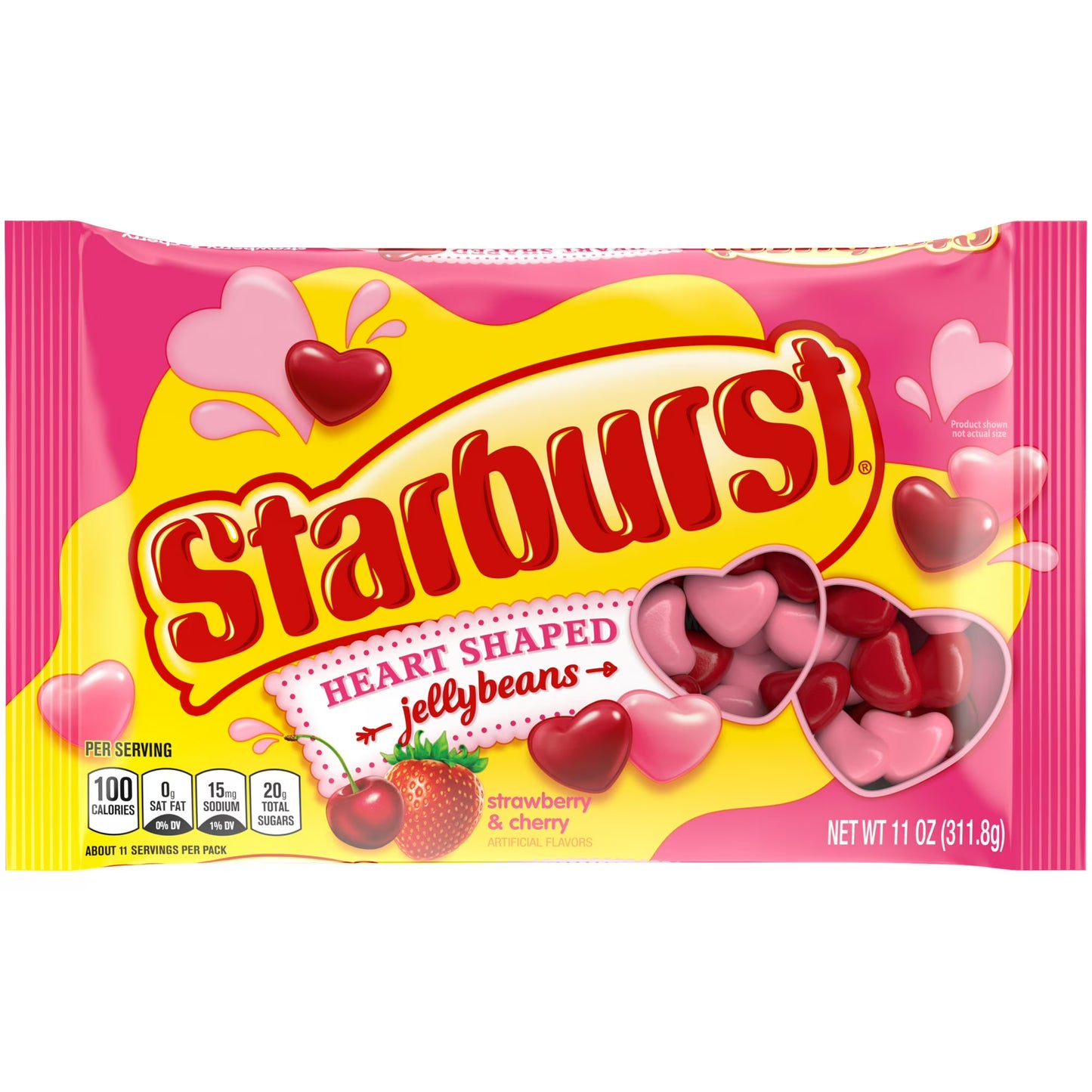Starburst Heart Shaped Jelly Beans Valentine's Day Chewy Candy - 11 oz