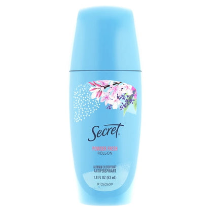 (2 pack) Secret Roll-on Antiperspirant Deodorant for Women, Powder Fresh, 1.8 fl oz