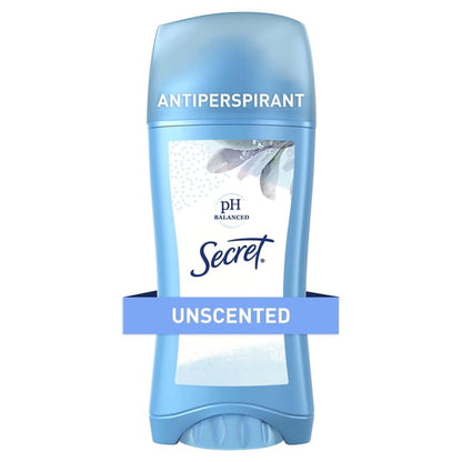(2 pack) Secret Women's Invisible Solid Antiperspirant and Deodorant, Unscented, 2.6 oz