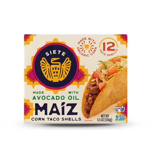 Siete Foods Gluten Free Maíz Corn Taco Shells 5.5 oz, 12ct