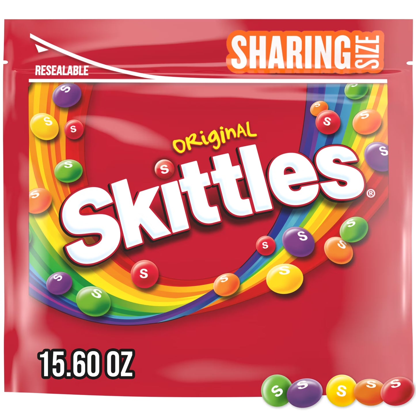 Skittles Wild Berry Chewy Candy, Sharing Size Fruity Candy, 15.6 oz Resealable Bag
