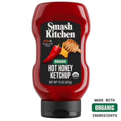 Smash Kitchen Organic Hot Honey Ketchup, 15 oz Bottle